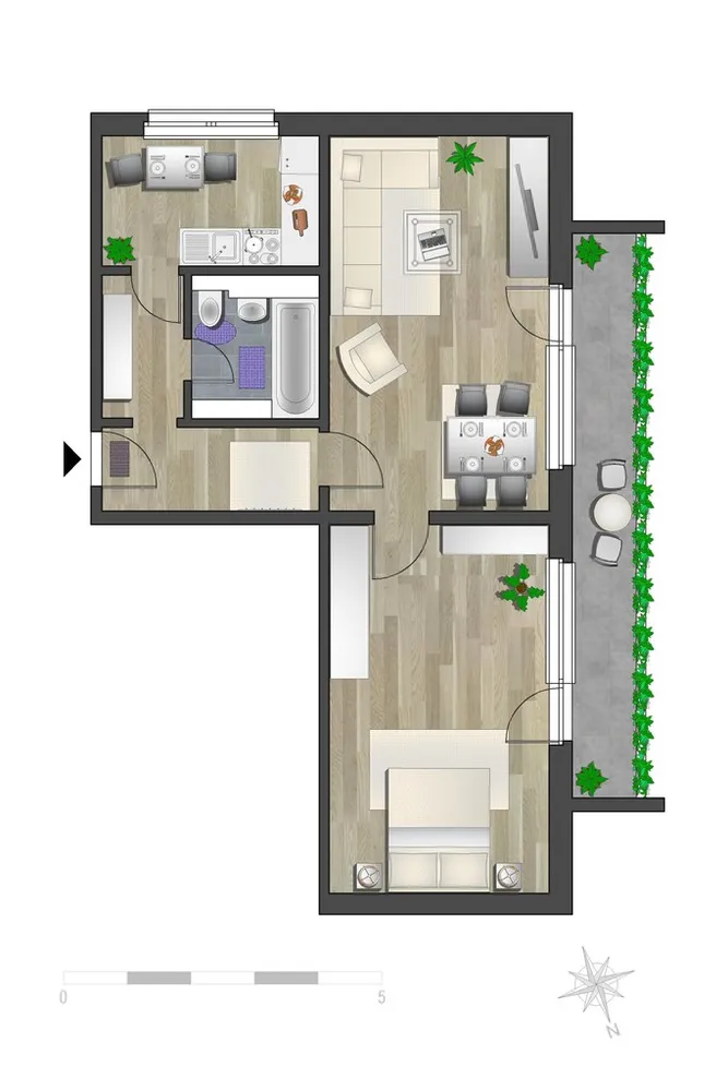 2 Zimmer Wohnung mit 57 m² in Chemnitz – Bild 5