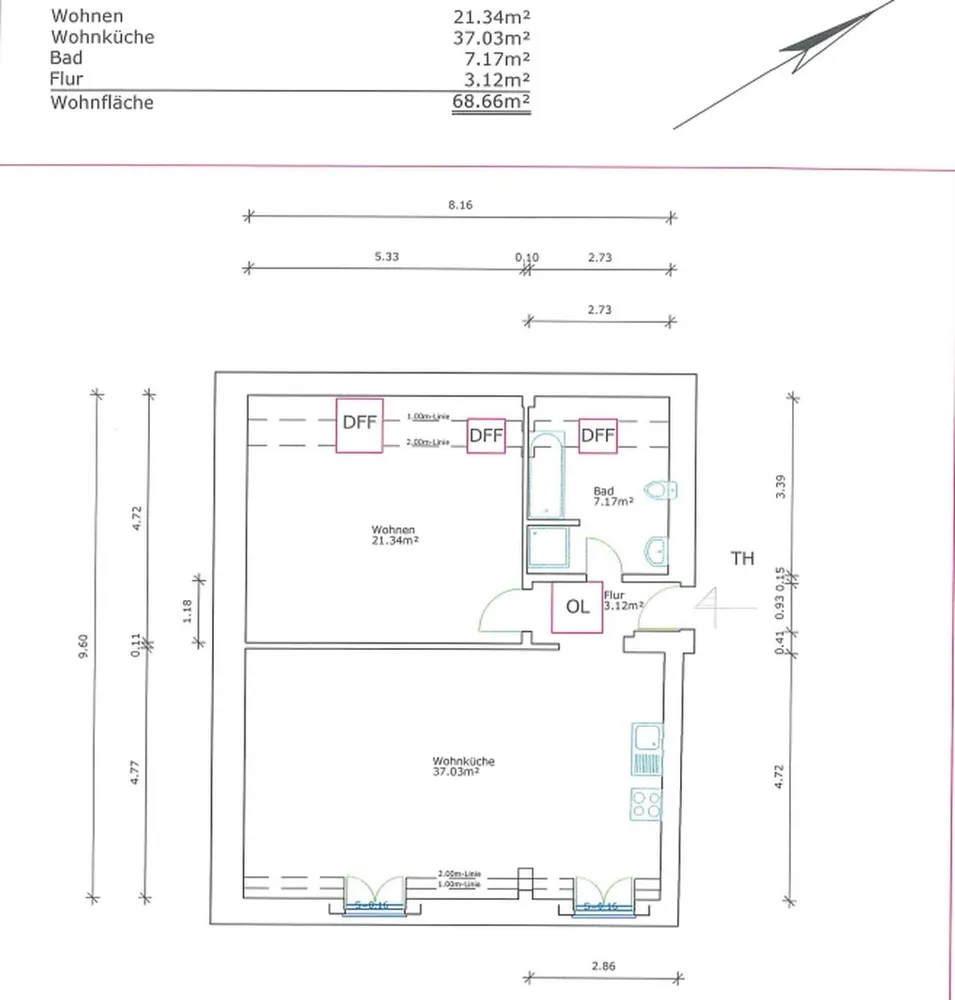 2 room apartment with 69 m² in Berlin – Photo 3