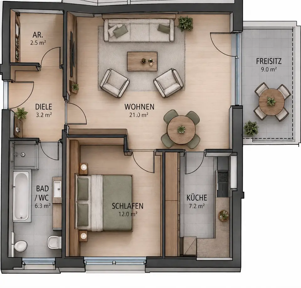 3 Zimmer Wohnung mit 81 m² in Georgsmarienhütte – Bild 7