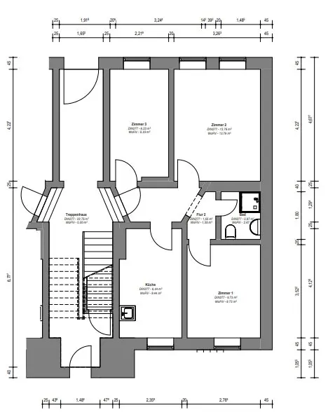 3 Zimmer Wohnung mit 61 m² in Dessau-Roßlau – Bild 9