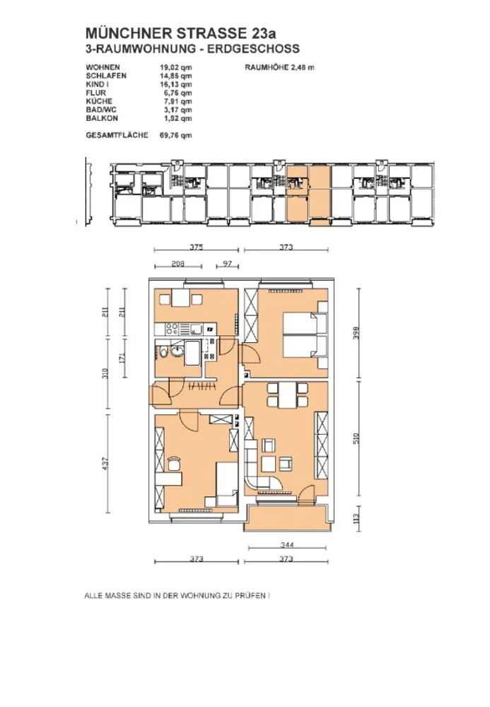 3 Zimmer Wohnung mit 70 m² in Dresden – Bild 2