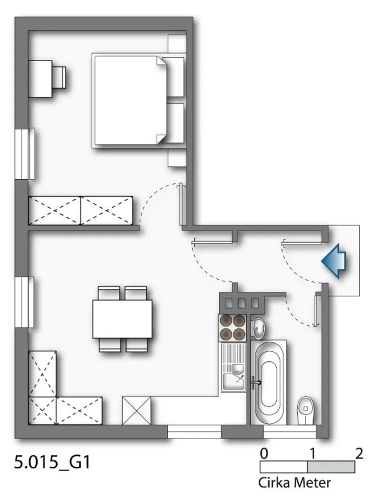 1 room apartment with 37 m² in Bielefeld – Photo 6
