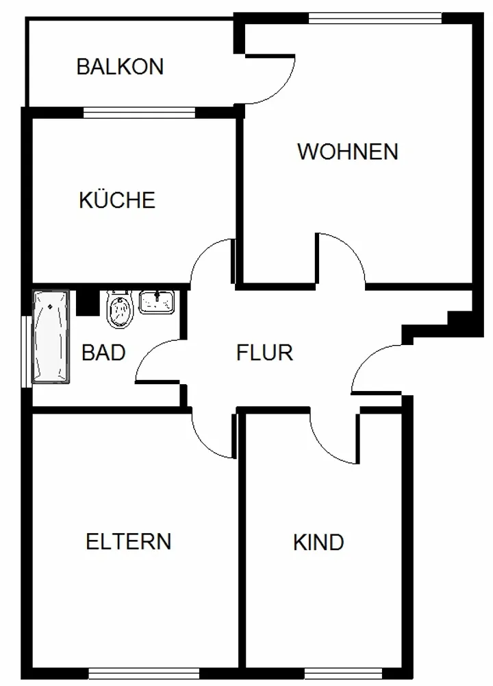 4 room apartment with 61 m² in Dortmund – Photo 6