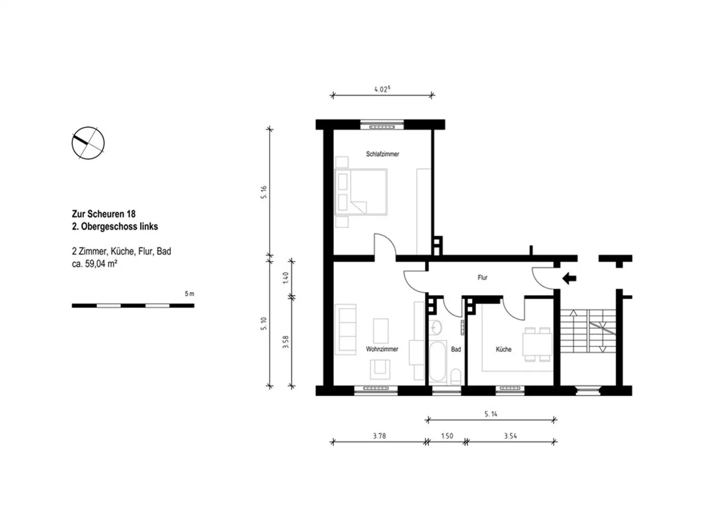 2 Zimmer Wohnung mit 59 m² in Wuppertal – Bild 11