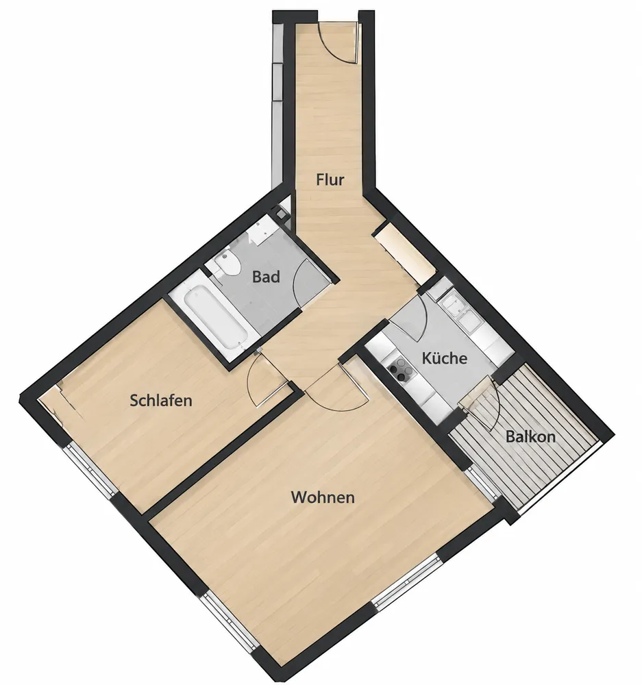 2 room apartment with 69 m² in Munich – Photo 3