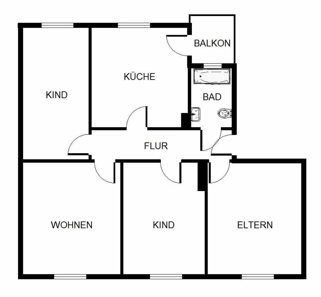 4 room apartment with 89 m² in Ludwigshafen am Rhein – Photo 2