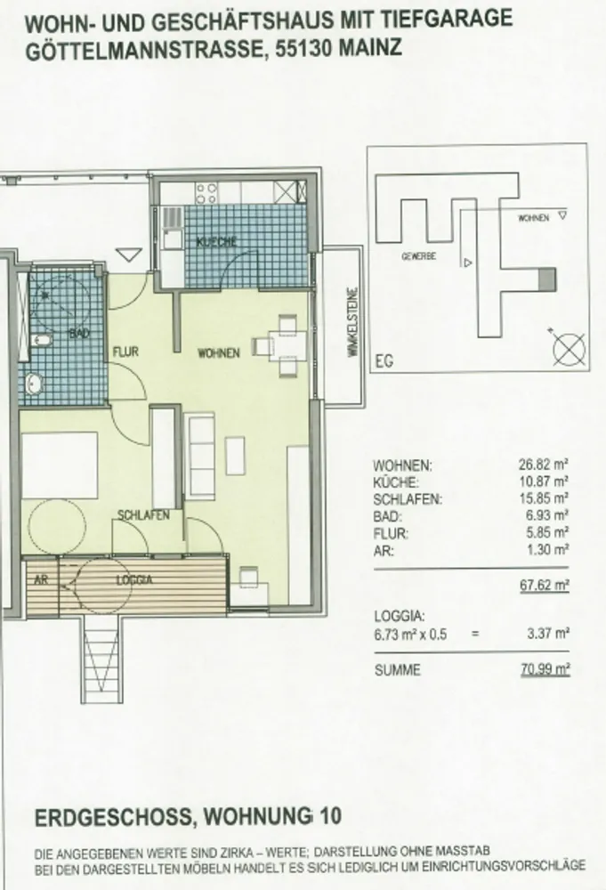 2 Zimmer Wohnung mit 71 m² in Mainz – Bild 6