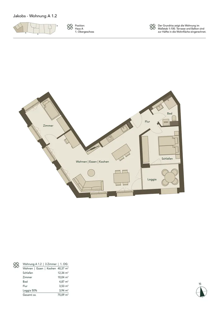 3 Zimmer Wohnung mit 75 m² in Ulm – Bild 6
