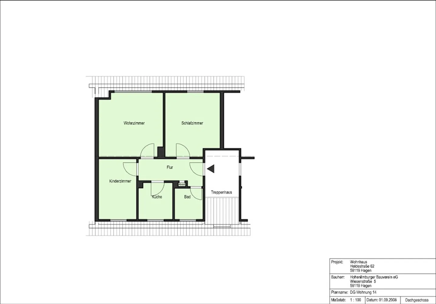 3 Zimmer Wohnung mit 56 m² in Hagen – Bild 2