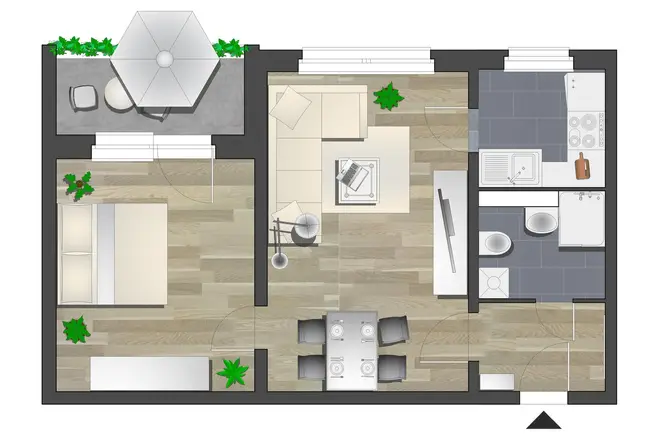 2 Zimmer Wohnung mit 46 m² in Chemnitz – Bild 6