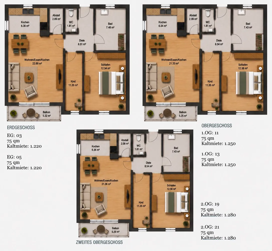 3 Zimmer Wohnung mit 75 m² in Bergisch Gladbach – Bild 3