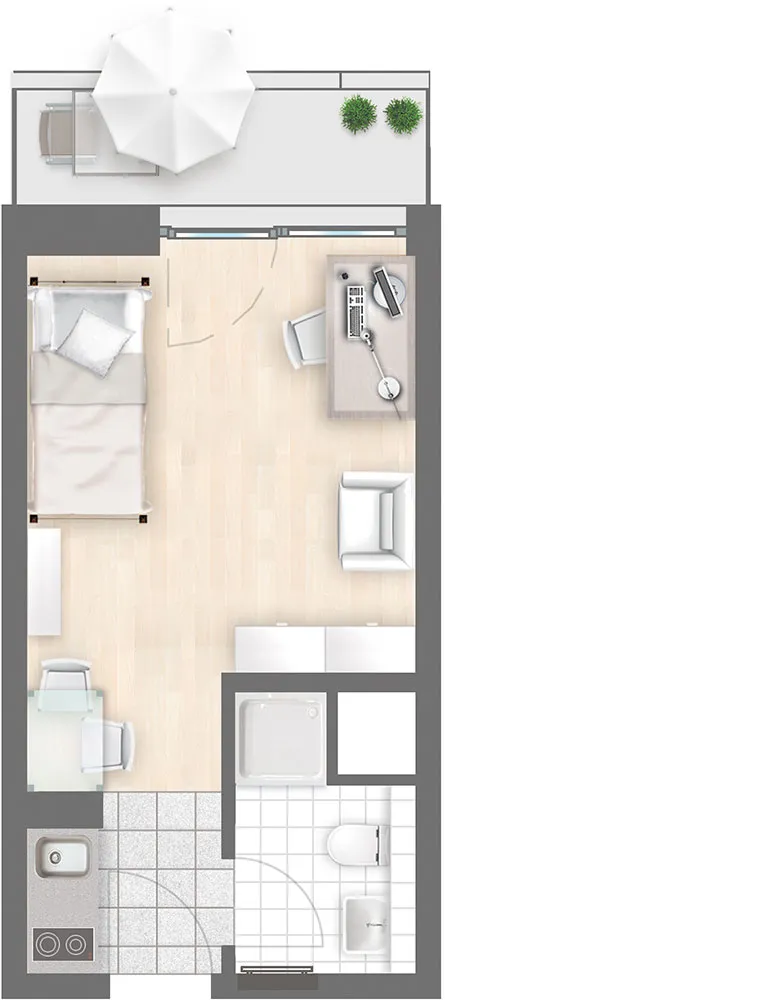1 Zimmer Wohnung mit 21 m² in München – Bild 5