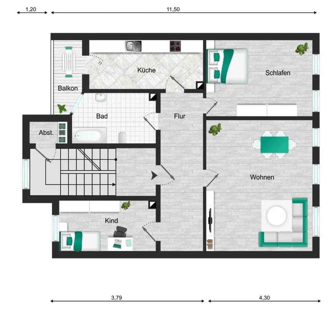3 Zimmer Wohnung mit 86 m² in Gera – Bild 5