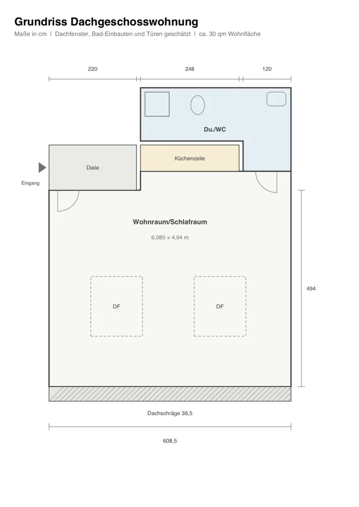 1 Zimmer Wohnung mit 30 m² in Duisburg – Bild 4