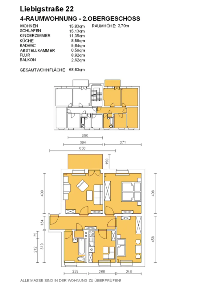 3 Zimmer Wohnung mit 69 m² in Dresden – Bild 2