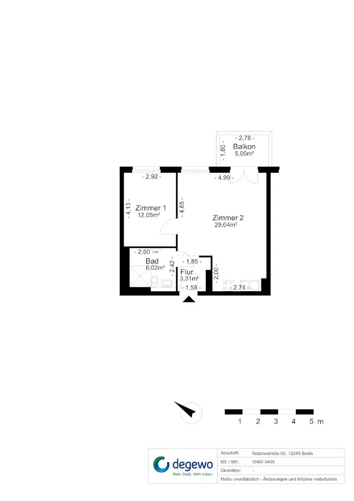2 Zimmer Wohnung mit 53 m² in Berlin – Bild 3
