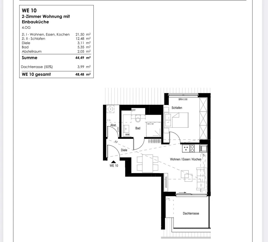 3 room apartment with 48 m² in Cologne – Photo 1