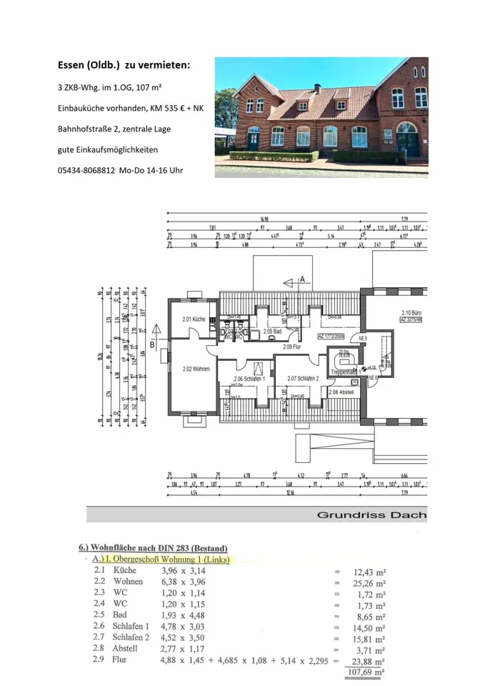 3 Zimmer Wohnung mit 107 m² in Quakenbrück – Bild 4