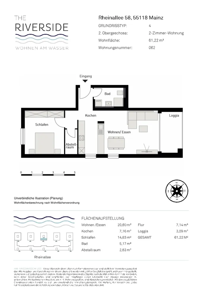 2 Zimmer Wohnung mit 60 m² in Mainz – Bild 5