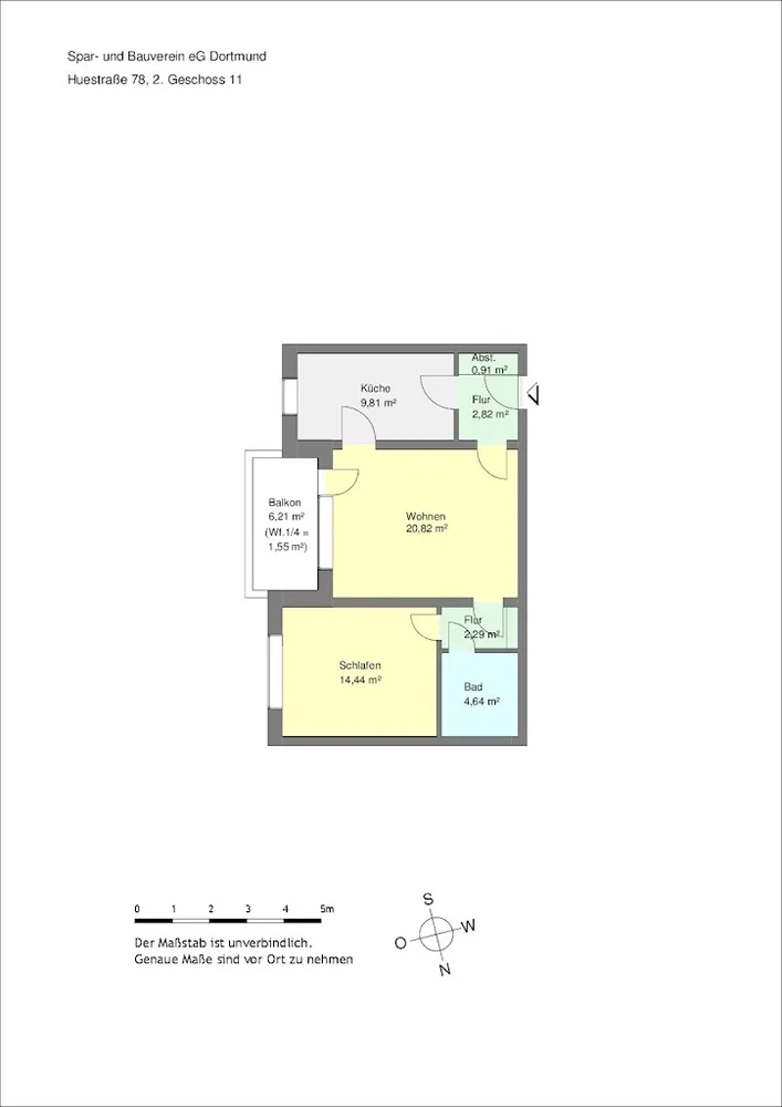 2 Zimmer Wohnung mit 58 m² in Dortmund – Bild 4