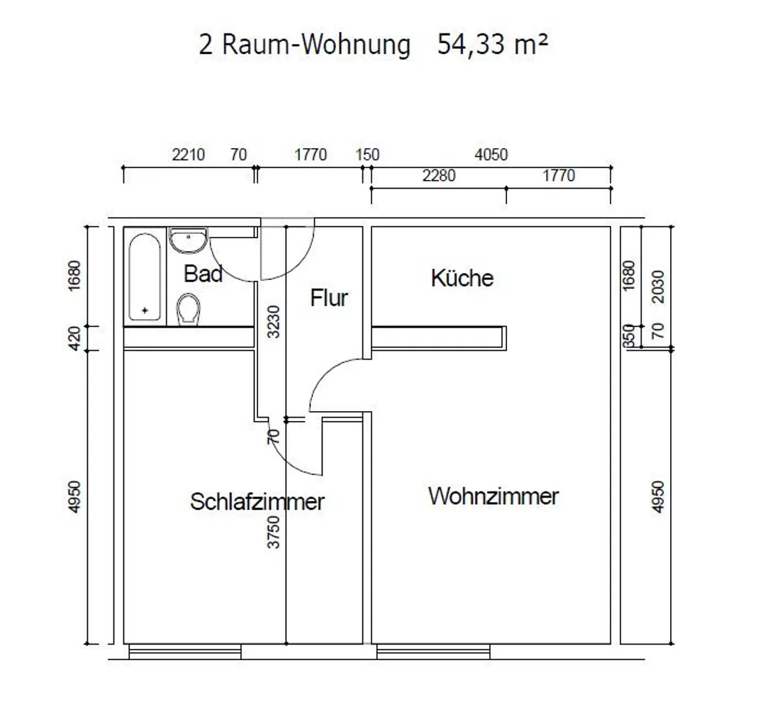 2 Zimmer Wohnung mit 54 m² in Suhl – Bild 11