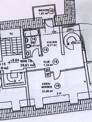 2 Zimmer Wohnung mit 60 m² in Augsburg – Bild 3