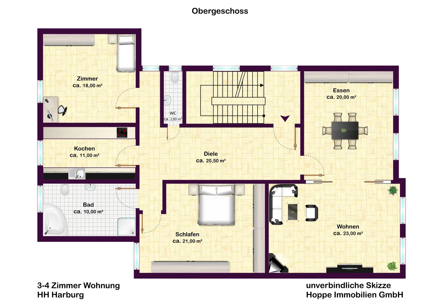 3 Zimmer Wohnung mit 125 m² in Hamburg – Bild 12