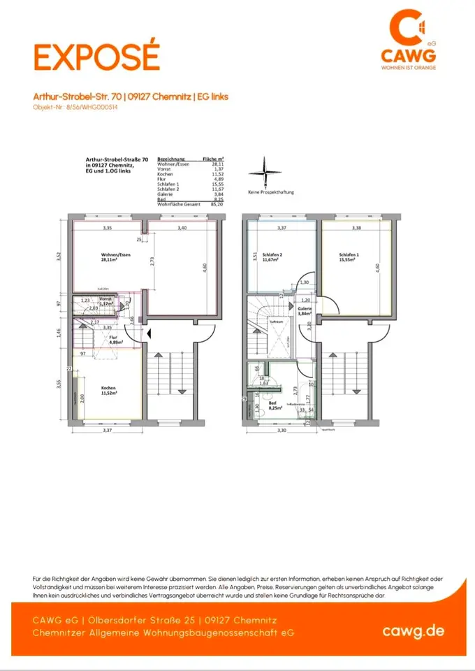 3 Zimmer Wohnung mit 85 m² in Chemnitz – Bild 3