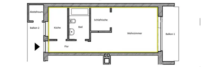 1 Zimmer Wohnung mit 39 m² in Hamburg – Bild 4