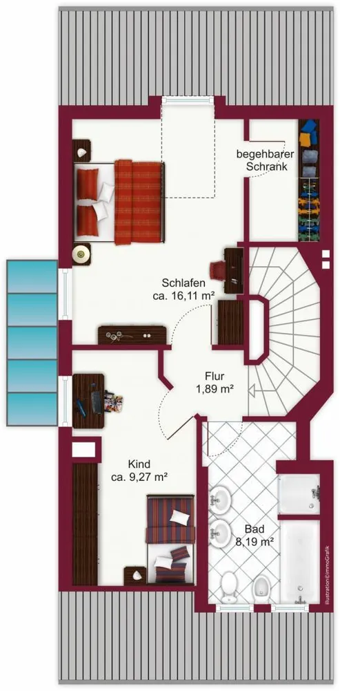 3 Zimmer Wohnung mit 80 m² in München – Bild 3