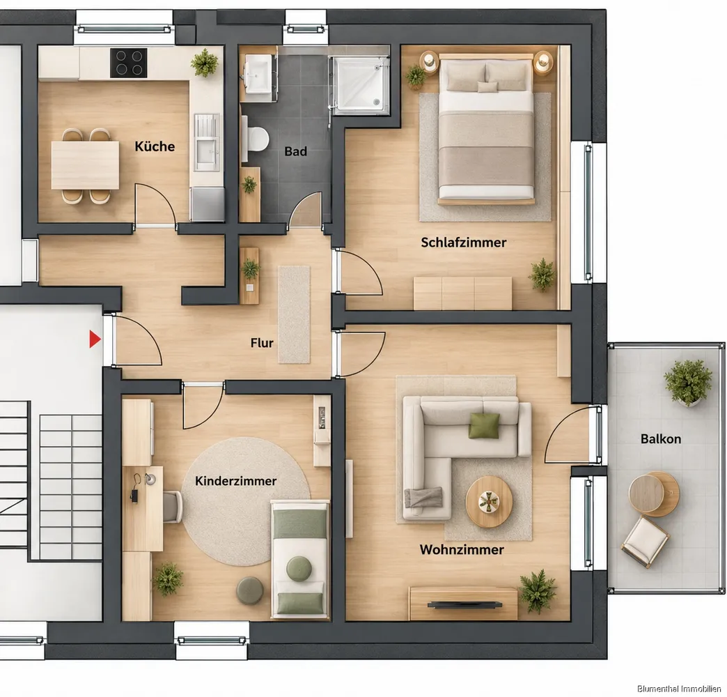 3 room apartment with 64 m² in Bielefeld – Photo 4