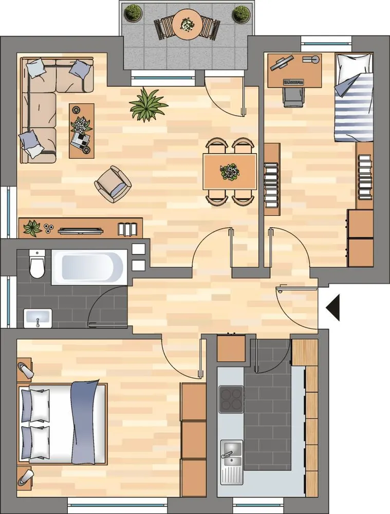 3 Zimmer Wohnung mit 66 m² in Celle – Bild 1