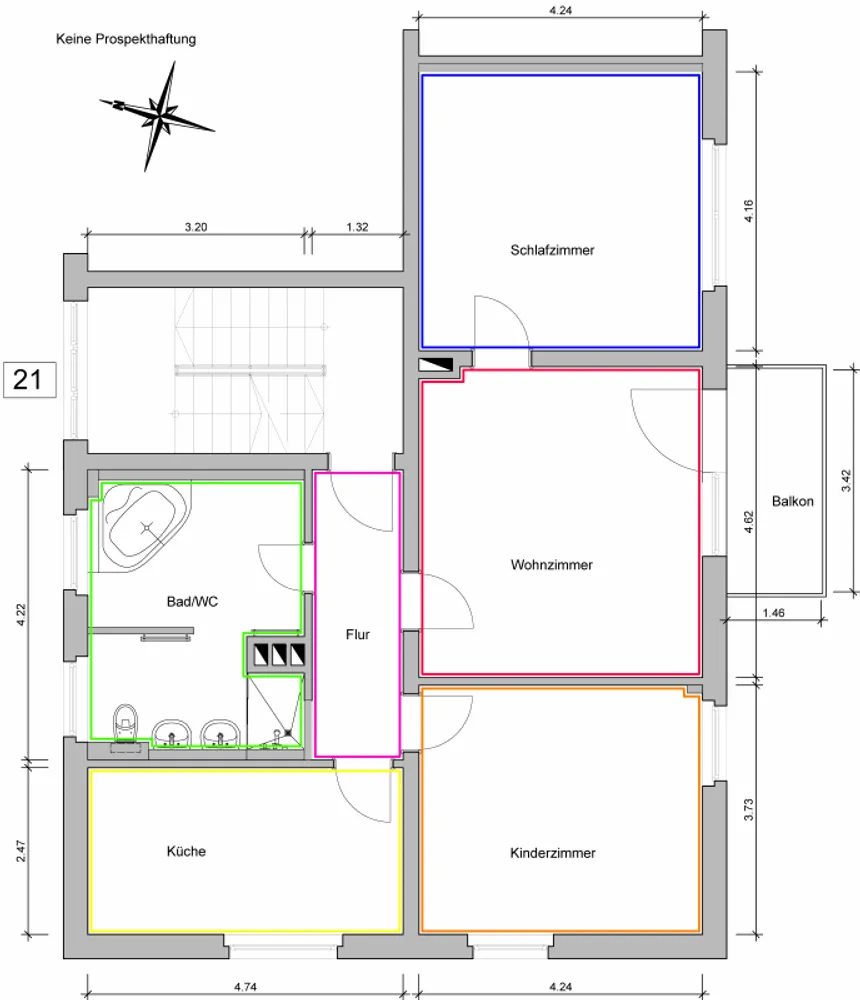 3 room apartment with 85 m² in Chemnitz – Photo 2