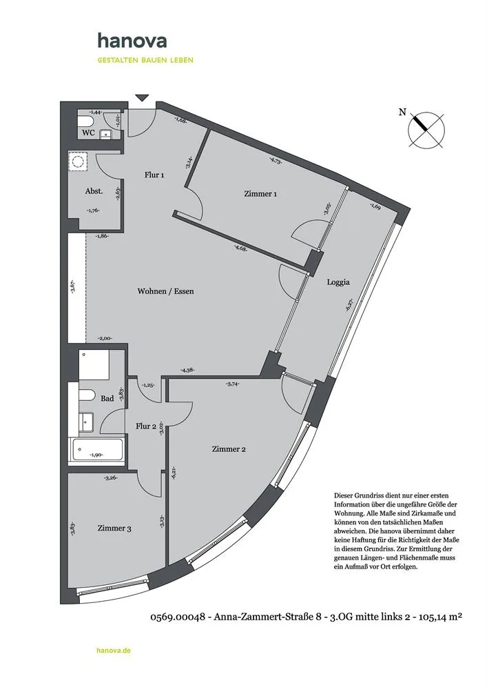4 room apartment with 105 m² in Hanover – Photo 9