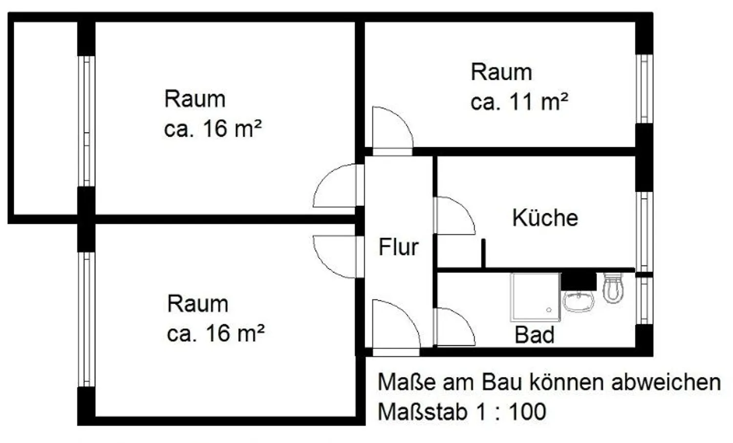 3 Zimmer Wohnung mit 60 m² in Halle (Saale) – Bild 5