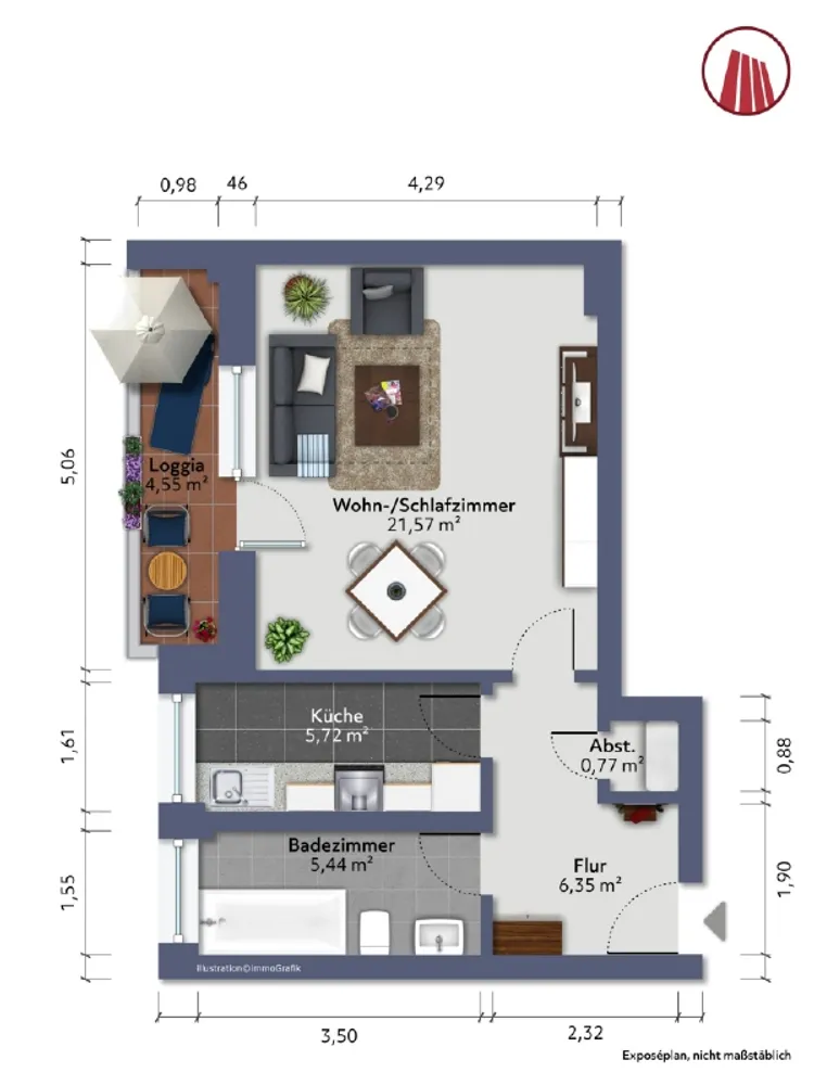 1 Zimmer Wohnung mit 43 m² in Köln – Bild 10