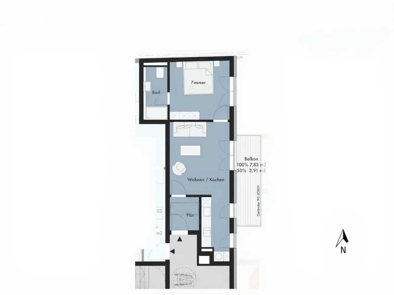 2 room apartment with 48 m² in Berlin – Photo 11