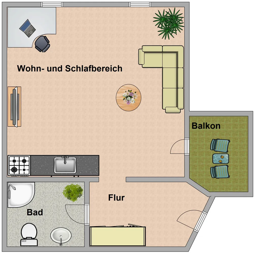 1 Zimmer Wohnung mit 49 m² in Meiningen – Bild 5