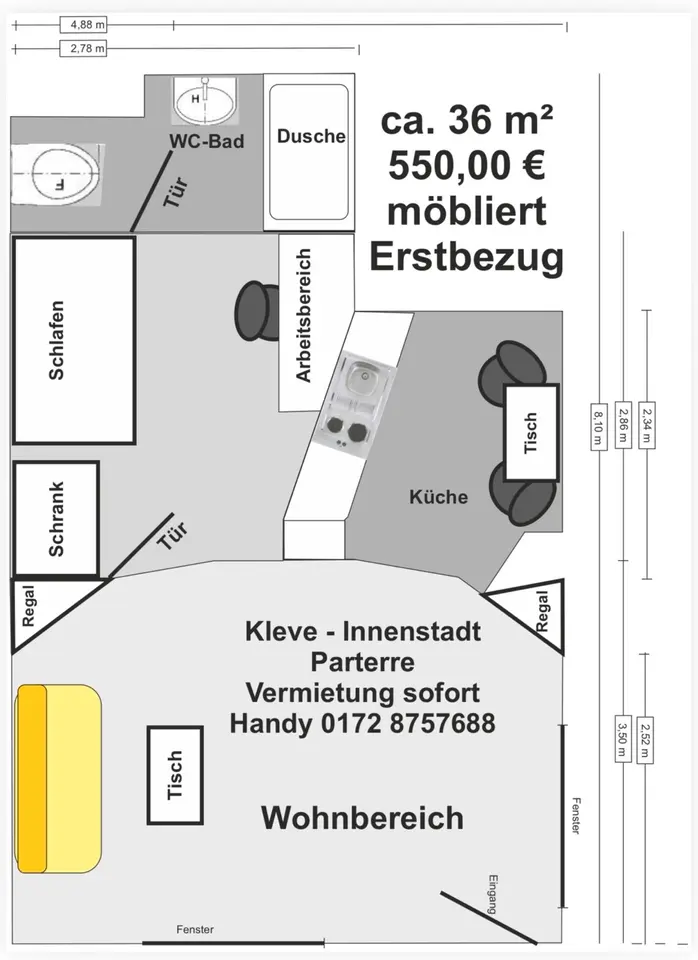 3 Zimmer Wohnung mit 77 m² in Kleve – Bild 7