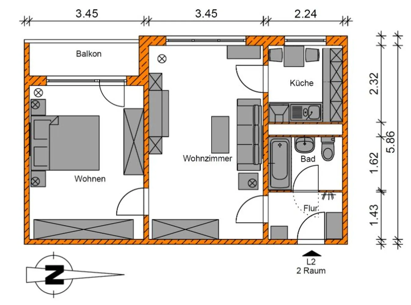 2 Zimmer Wohnung mit 49 m² in Magdeburg – Bild 8