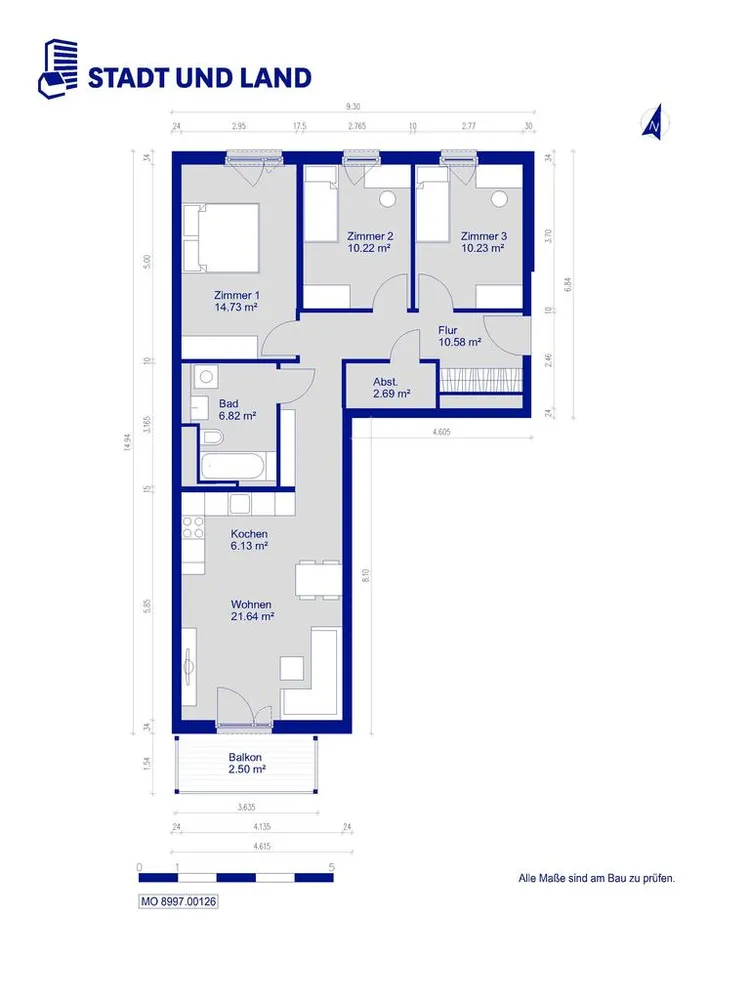 4 Zimmer Wohnung mit 85 m² in Berlin – Bild 6