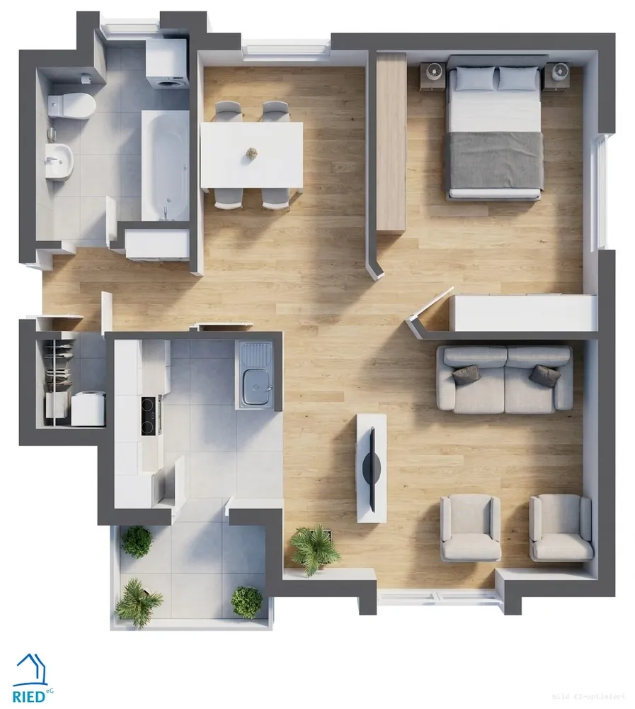 3 Zimmer Wohnung mit 63 m² in Mörfelden-Walldorf – Bild 4