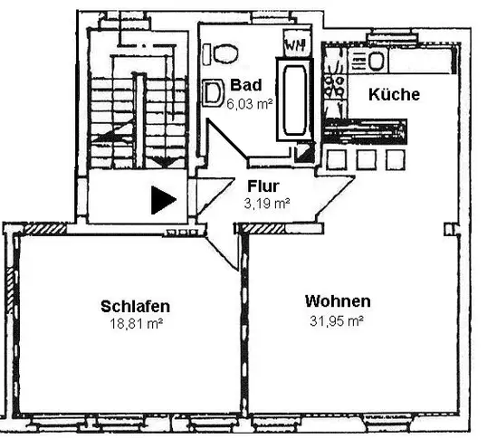 2 Zimmer Wohnung mit 59 m² in Halle (Saale) – Bild 2