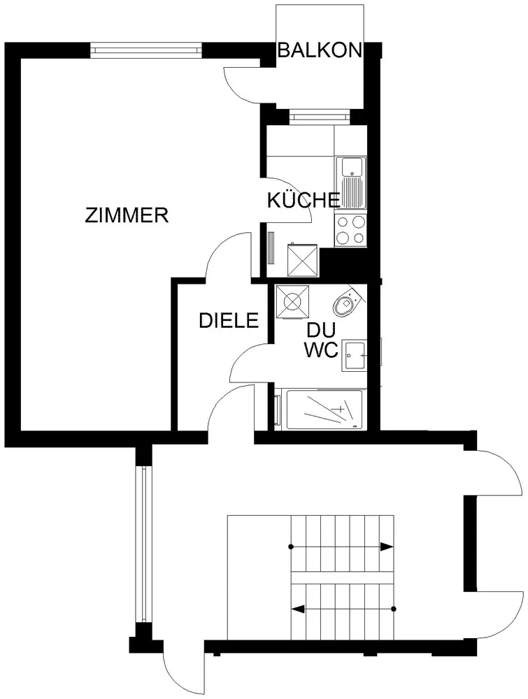 1 Zimmer Wohnung mit 41 m² in Hagen – Bild 2