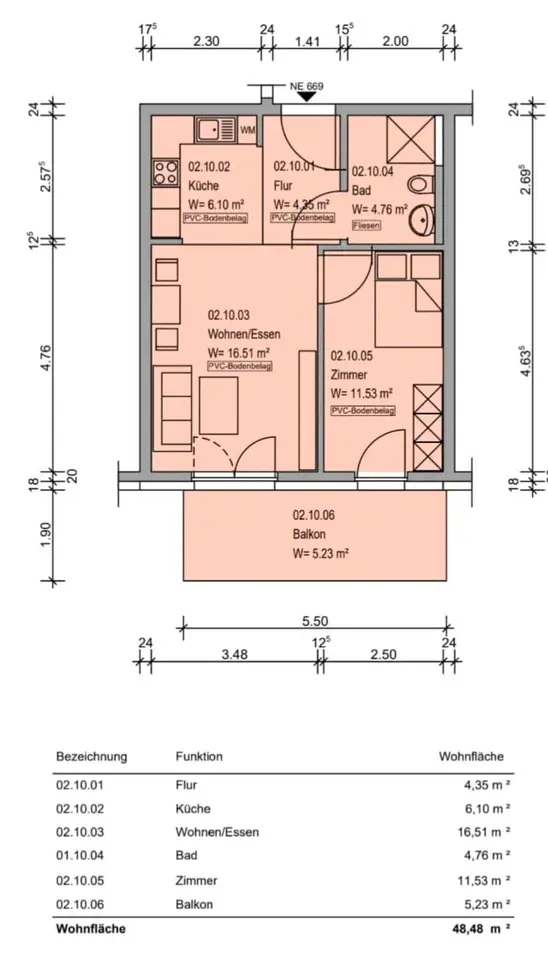 WG-Zimmer mit 48 m² in Waldshut-Tiengen – Bild 2