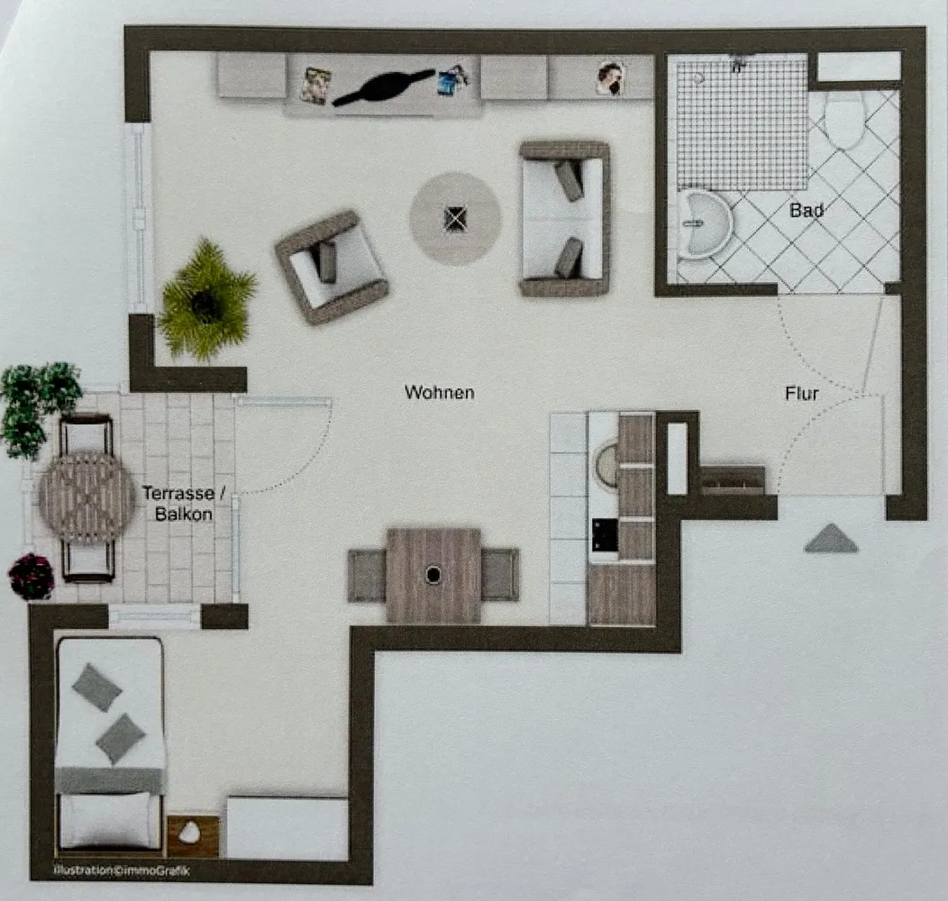 2 Zimmer Wohnung mit 39 m² in Metzingen – Bild 4