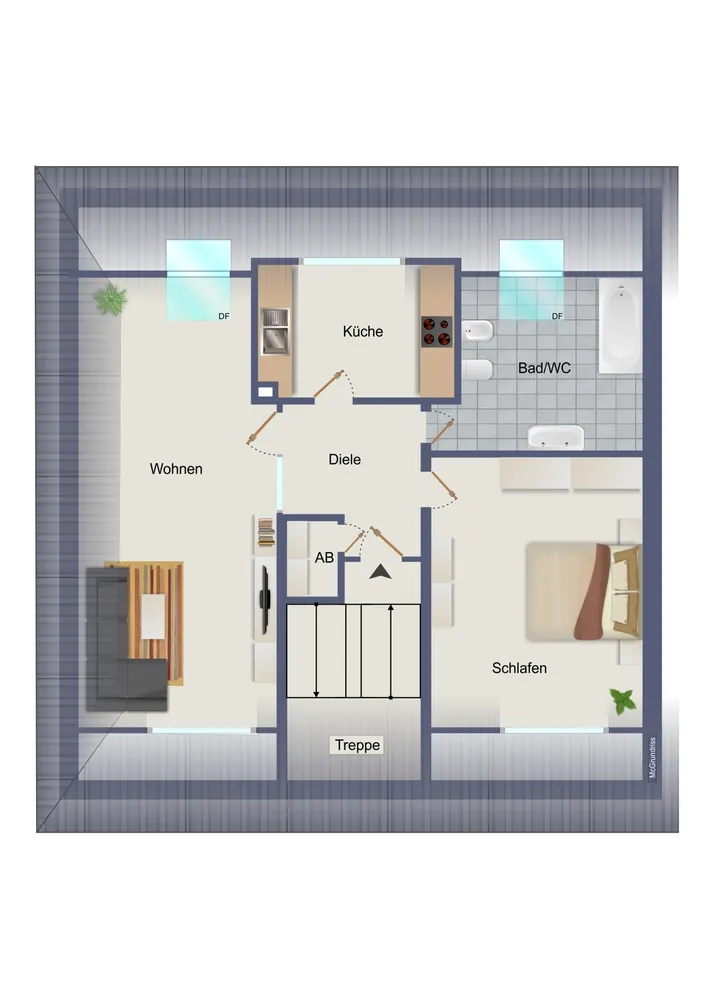 2 Zimmer Wohnung mit 56 m² in Essen – Bild 2