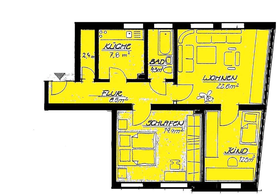 2 Zimmer Wohnung mit 56 m² in Altenburg – Bild 4