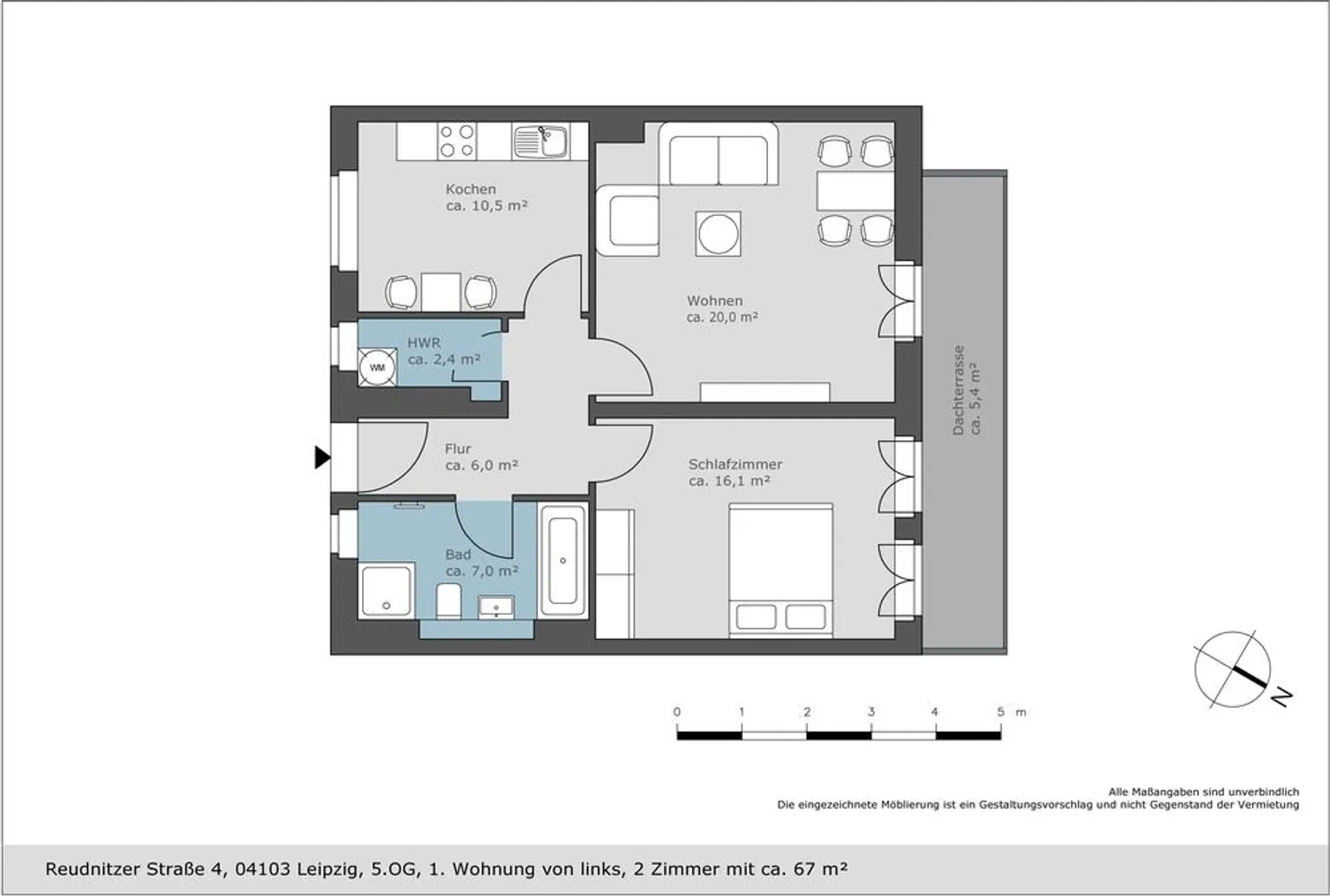 2 Zimmer Wohnung mit 67 m² in Leipzig – Bild 2