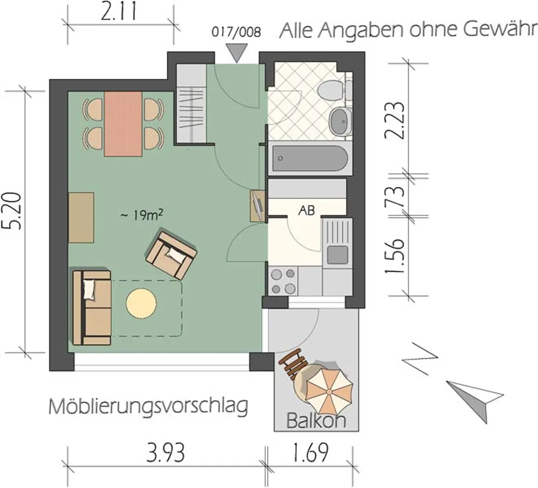 1 Zimmer Wohnung mit 31 m² in Hamburg – Bild 4
